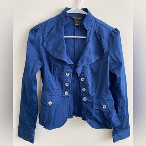 White House black market denim Blue Blazer Jacket